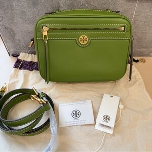 Tory Burch T Monogram Leather Camera Bag/Crossbody Bag